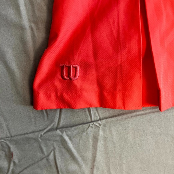 Wilson Tennis A Line Skirt Womens 8 Coral Pleated Back Zip Performance Athletic - Picture 2 of 14